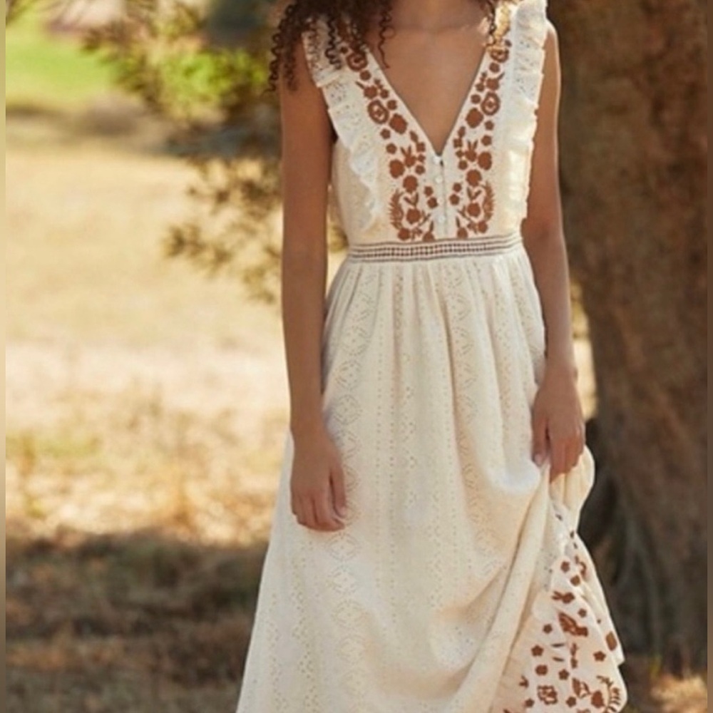 Allison New York Cream Maxi Dress